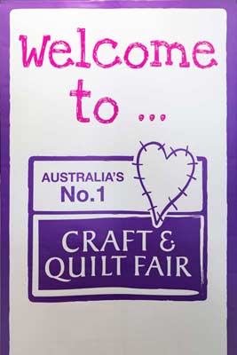 Craft & Quilt Fair sign at EPIC