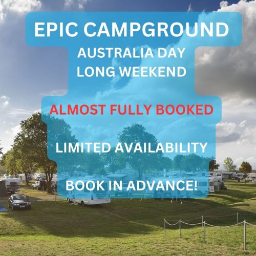 Book early for camping at EPIC