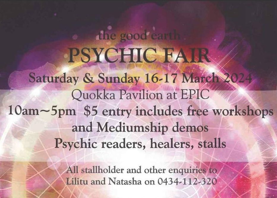 Psychic Fair 16-17 March 2024