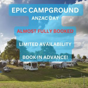 EPIC Campsite nearly full - bookings essential